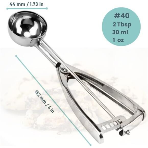 Cookie Scoop, Ice Cream Scoop,18/8 Stainless Steel - Picture 2 of 8